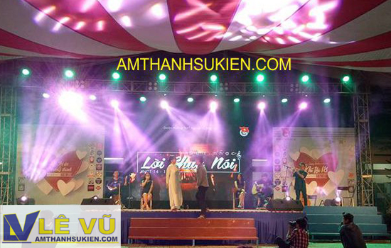 Cho thuê âm thanh ánh sáng, cho thuê màn hình led đêm nhạc Lời chưa nói trường THPT Nguyễn Công Trứ