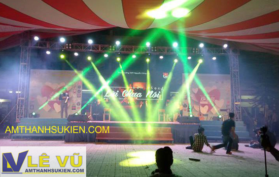 Cho thuê âm thanh ánh sáng, cho thuê màn hình led đêm nhạc Lời chưa nói trường THPT Nguyễn Công Trứ