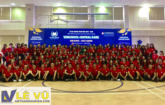 Cho thuê âm thanh ánh sáng, màn hình led, sân khấu lễ ra quân Vinschool Tân Cảng và THPT Nhân Việt