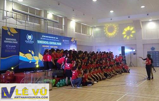 Cho thuê âm thanh ánh sáng, màn hình led, sân khấu lễ ra quân Vinschool Tân Cảng và THPT Nhân Việt