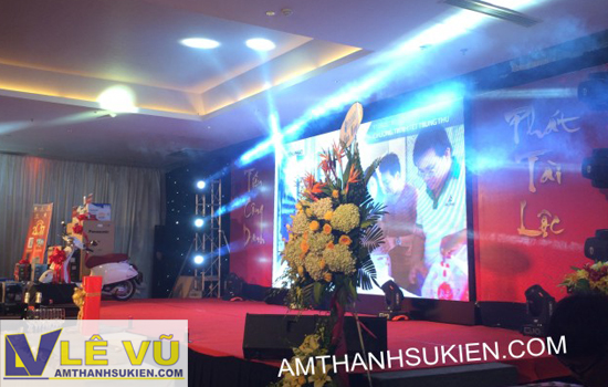 Cho thuê âm thanh ánh sáng, sân khấu lễ tất niên công ty bất động sản Tiến Phát