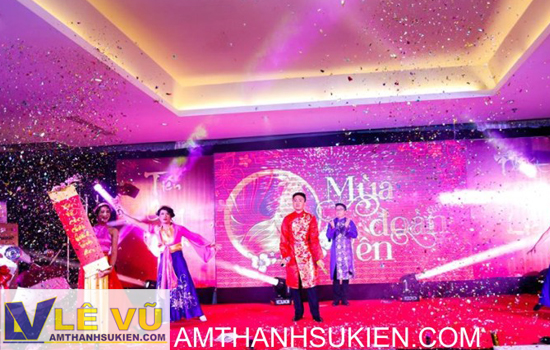 Cho thuê âm thanh ánh sáng, sân khấu lễ tất niên công ty bất động sản Tiến Phát