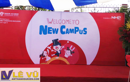 Cho thuê âm thanh ánh sáng, sân khấu, màn hình led khai trương 4 cơ sở mới thuộc Hệ thống trường Mầm non Sài Gòn Academy