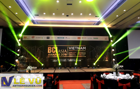 Cung cấp hệ thống âm thanh ánh sáng cho lễ trao giải BCI Asia Awards - Giải thưởng kiến trúc danh giá hàng đầu Đông Nam Á